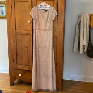 Gorgeous light pink beaded gown